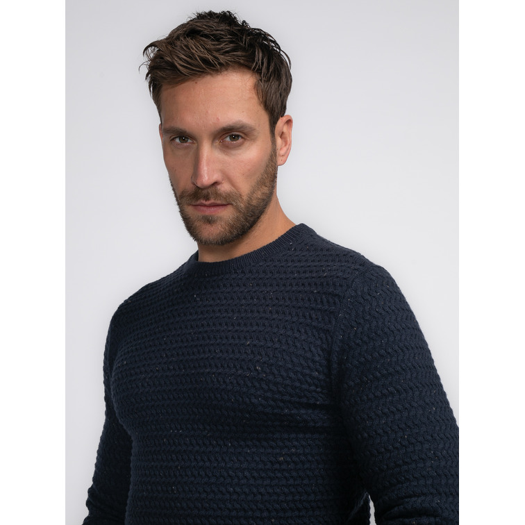 JERSEY HOMBRE  PETROL MEN KNITWEAR ROUND NECK BASIC