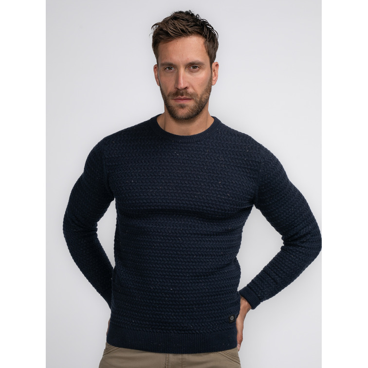 JERSEY HOMBRE  PETROL MEN KNITWEAR ROUND NECK BASIC