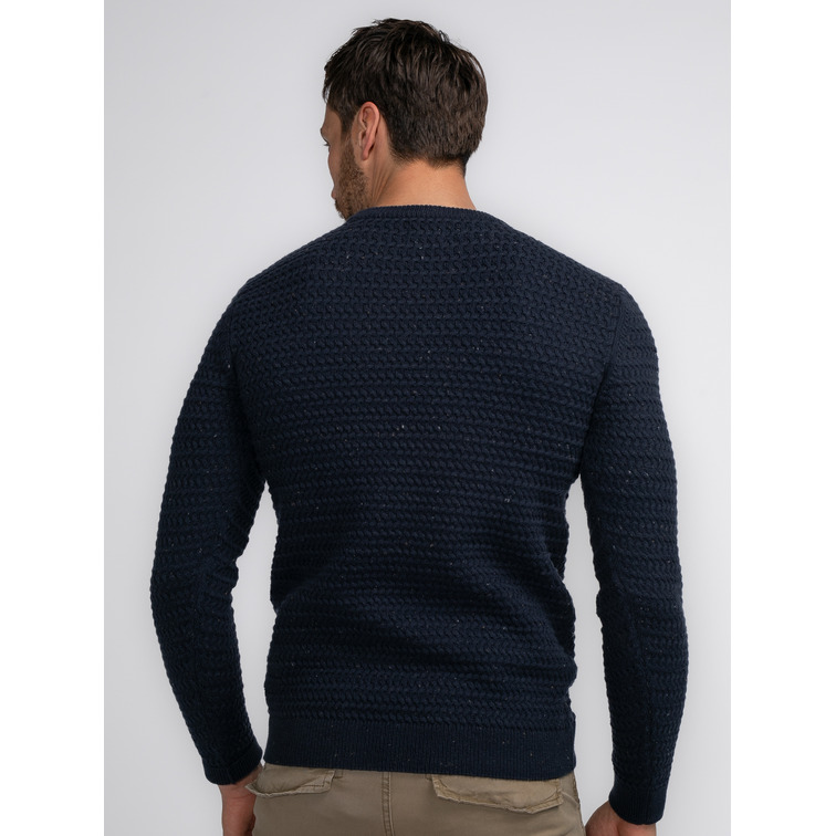 JERSEY HOMBRE  PETROL MEN KNITWEAR ROUND NECK BASIC