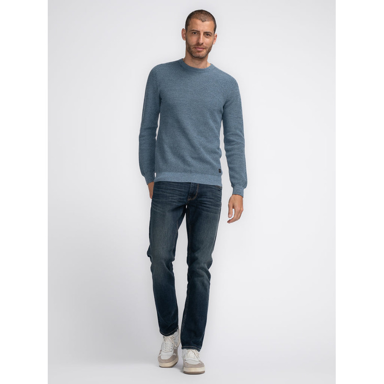 JERSEY HOMBRE  PETROL MEN KNITWEAR ROUND NECK BASIC