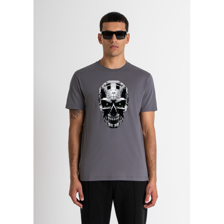 CAMISETA HOMBRE ANTONY MORATO ESTAMPADO CALAVERA SLIM FIT