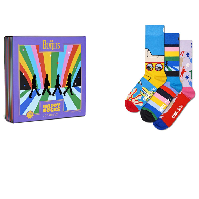  HAPPY BEATLES 3-PACK SOCKS GIFT SET