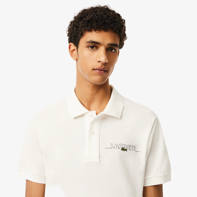 POLO HOMBRE  LACOSTE CHEMISE COL BORD-COTES MANCHES