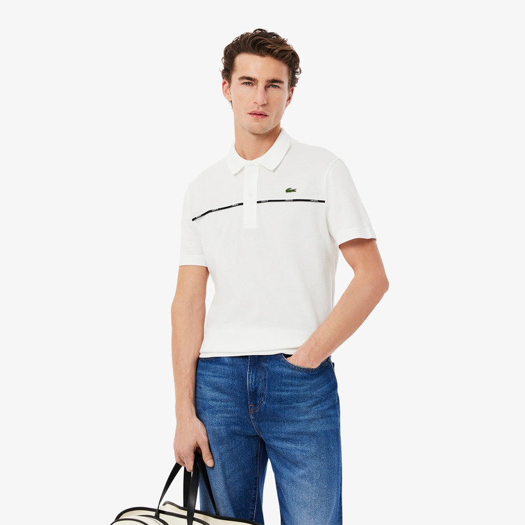 POLO HOMBRE  LACOSTE CHEMISE COL BORD-COTES MANCHES