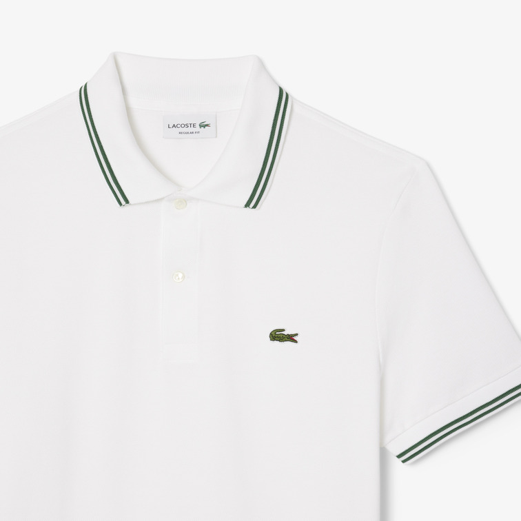 POLO HOMBRE  LACOSTE CHEMISE COL BORD-COTES MANCHES