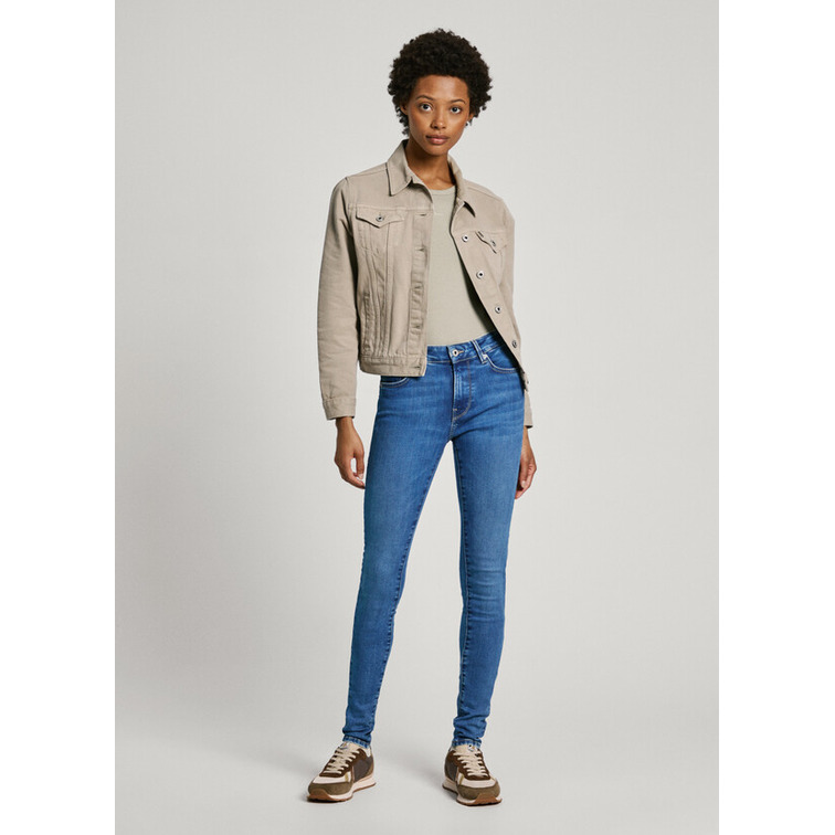 VAQUERO MUJER  PEPE JEANS FIT SKINNY TIRO MEDIO