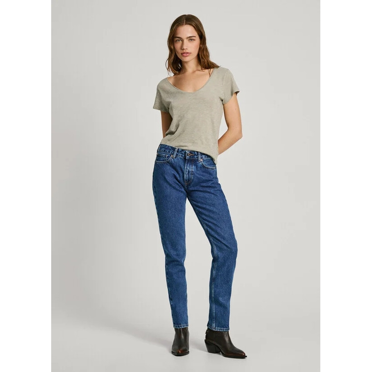 VAQUERO MUJER PEPE JEANS FIT RECTO Y TIRO MEDIO