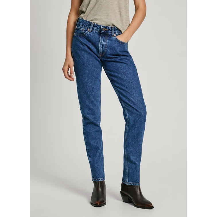 VAQUERO MUJER PEPE JEANS FIT RECTO Y TIRO MEDIO