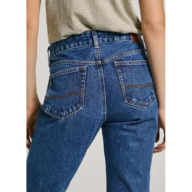 VAQUERO MUJER PEPE JEANS FIT RECTO Y TIRO MEDIO