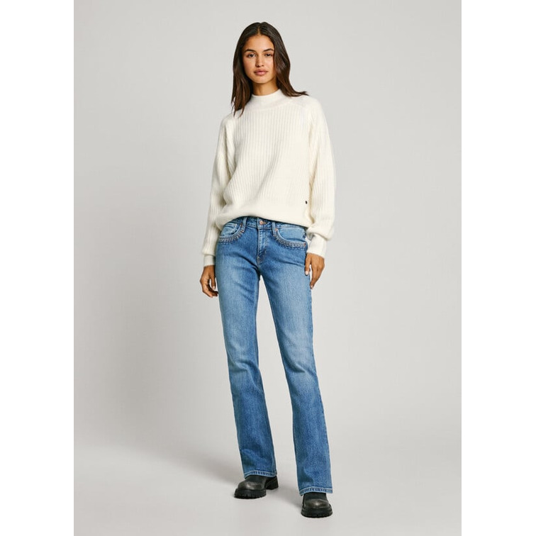 VAQUERO MUJER PEPE JEANS FIT FLARE TIRO BAJO