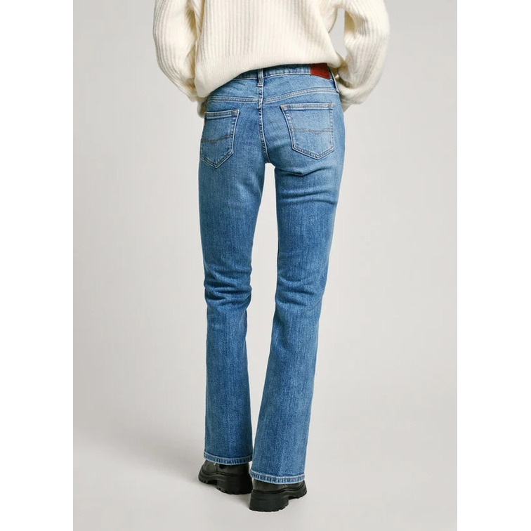 VAQUERO MUJER PEPE JEANS FIT FLARE TIRO BAJO