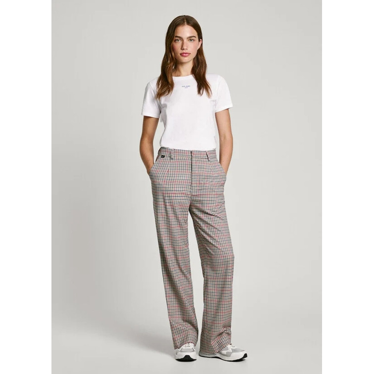 PANTALÓN RECTO MUJER PEPE JEANS PATA DE GALLO