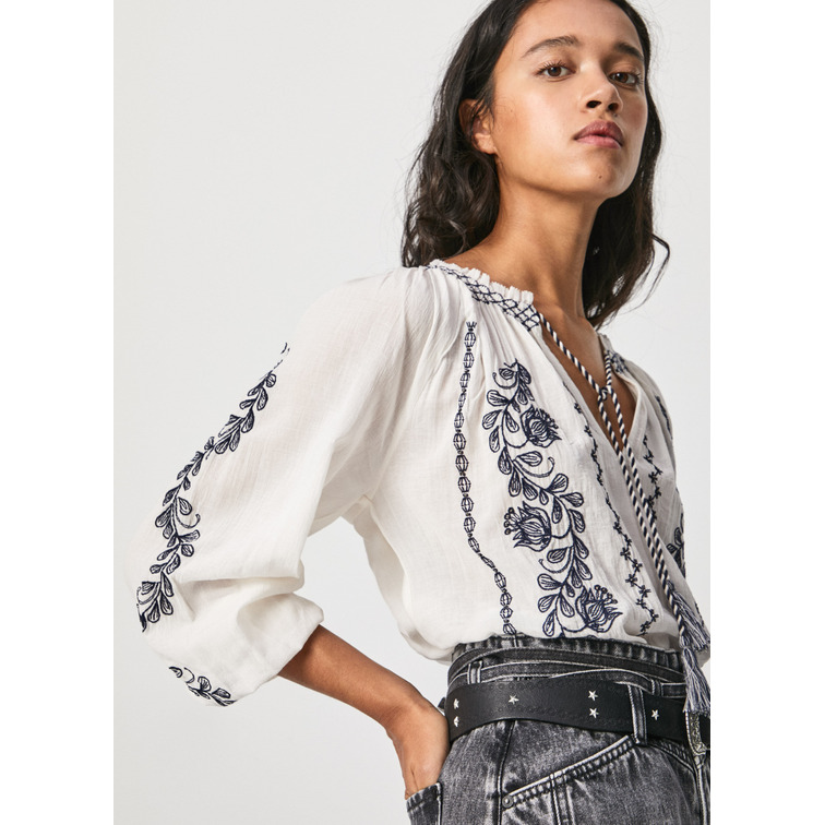 BLUSA BOHO CON BORDADOS PEPE JEANS PIPER