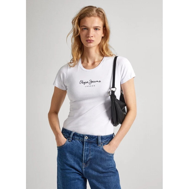 CAMISETA LOGO ESTAMPADO FIT SLIM MUJER PEPE JEANS