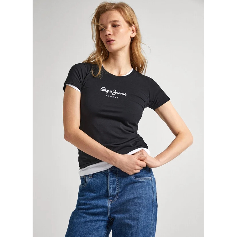 CAMISETA LOGO ESTAMPADO FIT SLIM MUJER PEPE JEANS