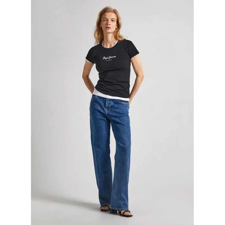 CAMISETA LOGO ESTAMPADO FIT SLIM MUJER PEPE JEANS