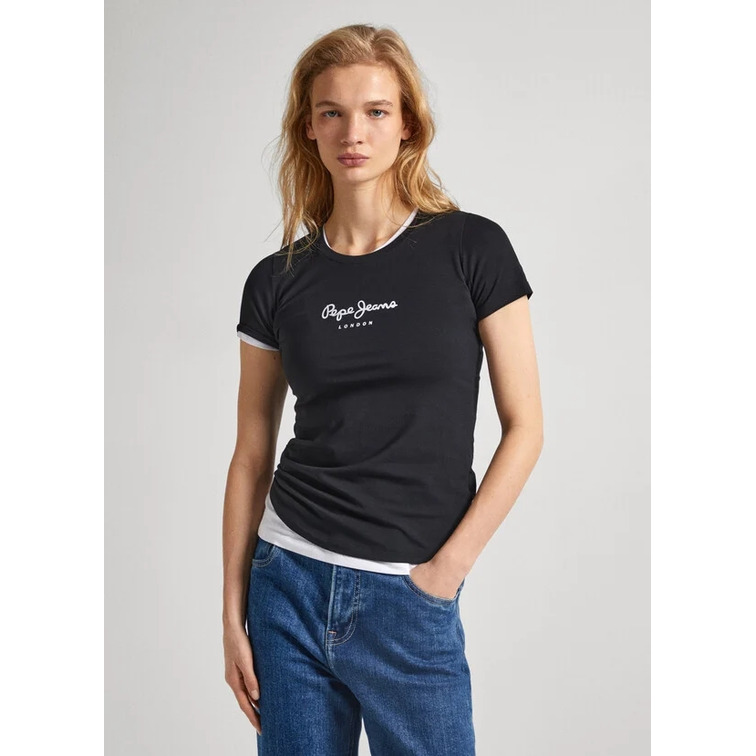 CAMISETA LOGO ESTAMPADO FIT SLIM MUJER PEPE JEANS