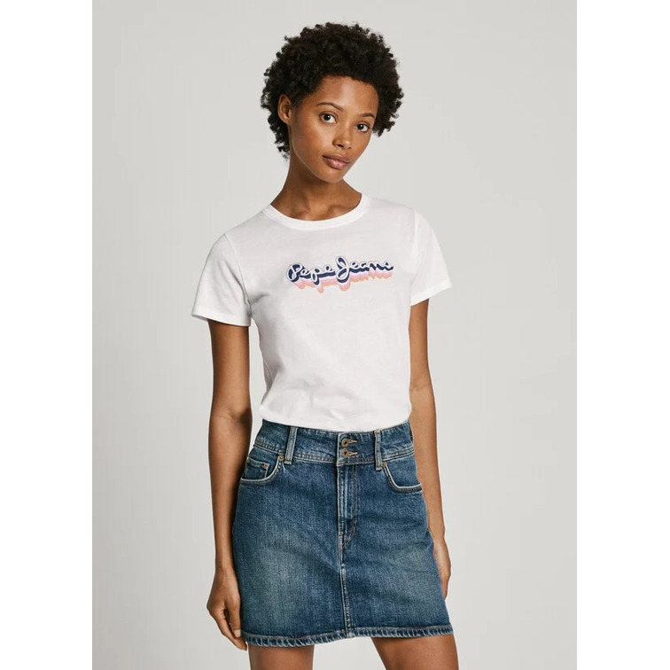 CAMISETA LOGO ESTAMPADO 3D MUJER PEPE JEANS