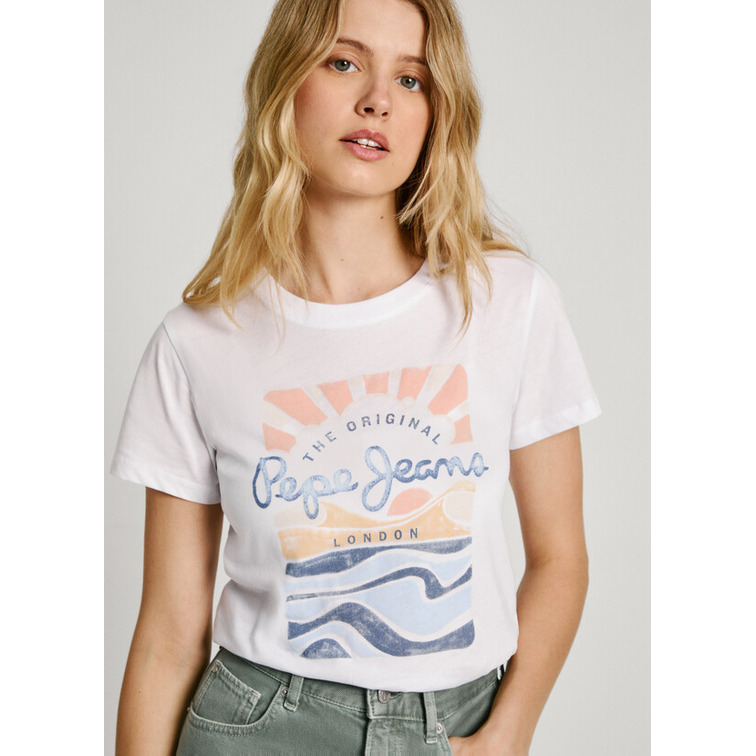 CAMISETA ESTAMPADA FIT CROPPED MUJER PEPE JEANS