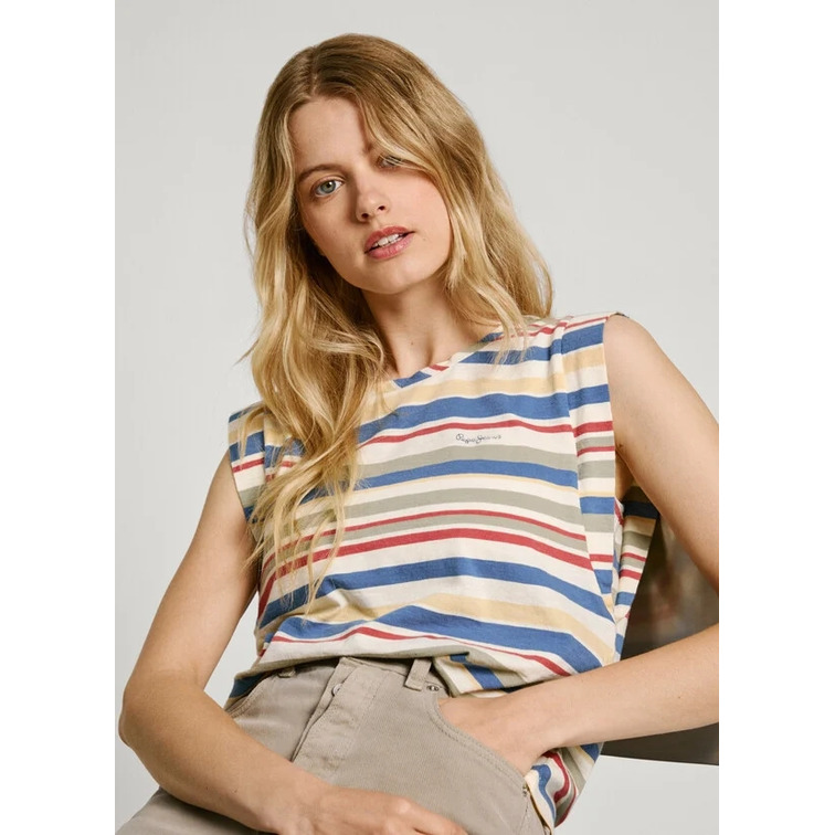 CAMISETA RAYAS MULTICOLOR MUJER PEPE JEANS