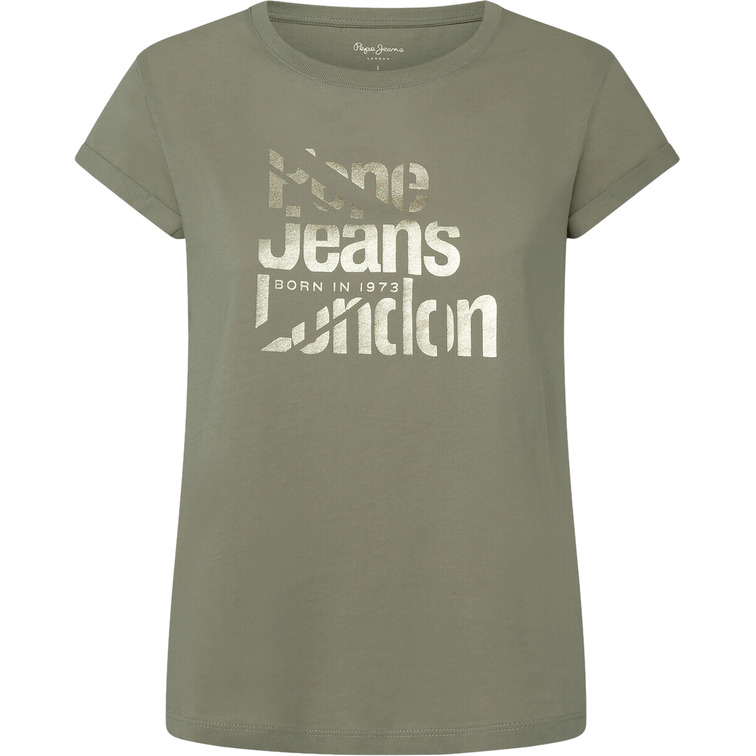 CAMISETA LOGO DORADO MUJER PEPE JEANS