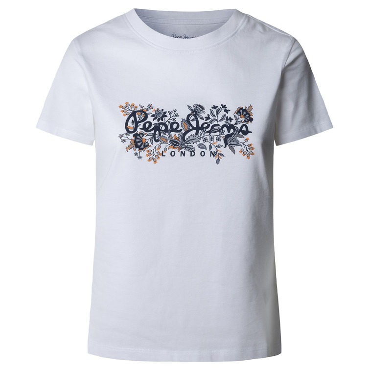 CAMISETA MUJER PEPE JEANS LOGO FLORAL FIT REGULAR