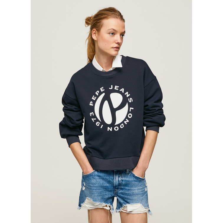 SUDADERA ALGODÓN LOGO CIRCULAR MUJER PEPE JEANS WYLLILE