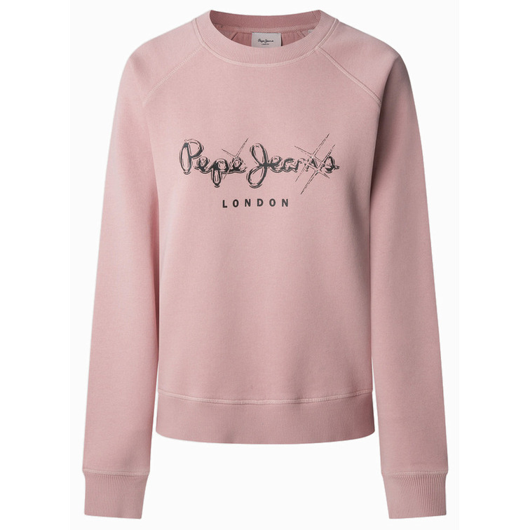 SUDADERA MUJER PEPE JEANS LOGO EN PECHO FIT HOLGADO