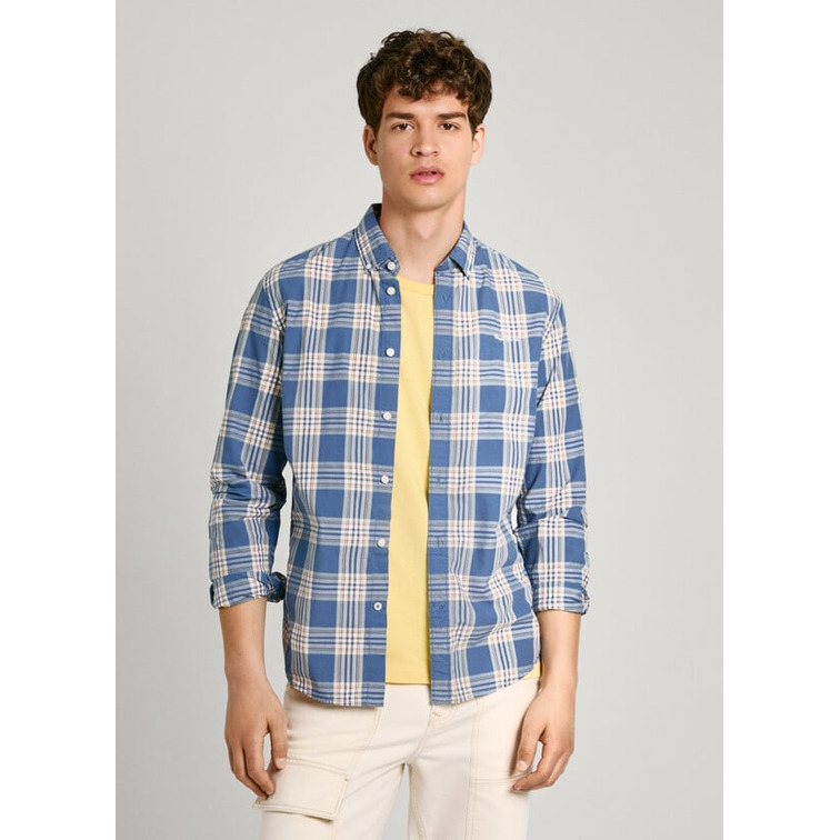 CAMISA POPELÍN CUADROS FIT REGULAR HOMBRE PEPE JEANS