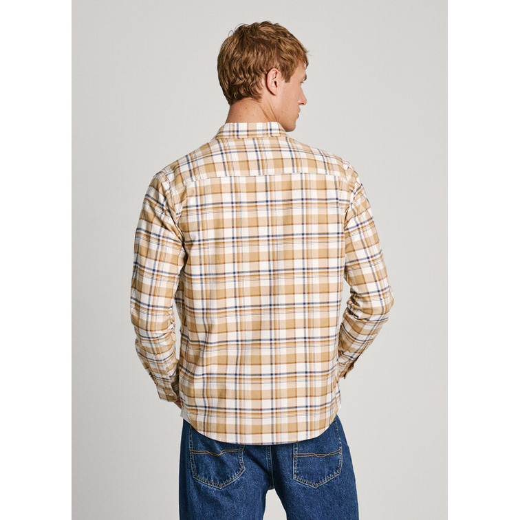 CAMISA POPELÍN CUADROS FIT SLIM HOMBRE PEPE JEANS