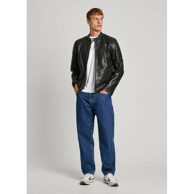 CAZADORA BIKER HOMBRE PEPE JEANS DE PIEL