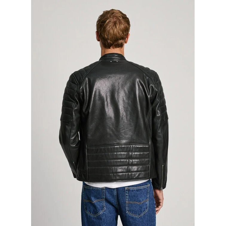 CAZADORA BIKER HOMBRE PEPE JEANS DE PIEL