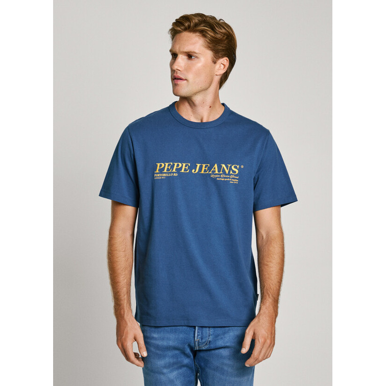 CAMISETA HOMBRE PEPE JEANS LOGO BORDADO FIT REGULAR