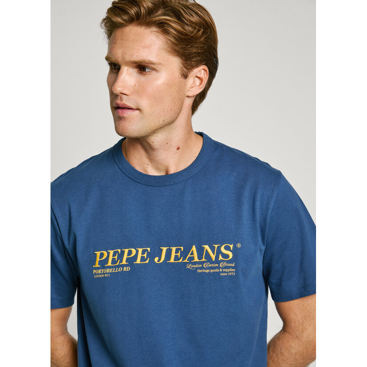 CAMISETA HOMBRE PEPE JEANS LOGO BORDADO FIT REGULAR