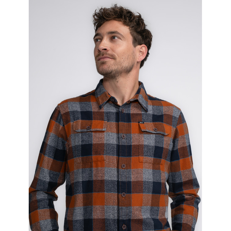 CAMISA HOMBRE  PETROL MEN SHIRT LONG SLEEVE CHECK