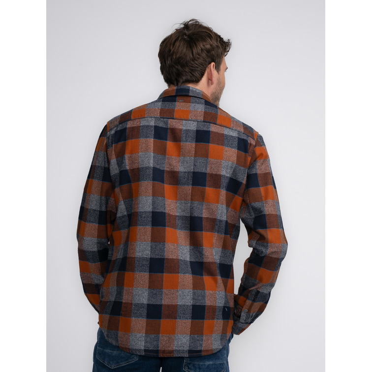 CAMISA HOMBRE  PETROL MEN SHIRT LONG SLEEVE CHECK