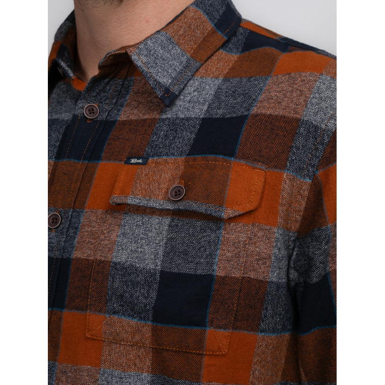 CAMISA HOMBRE  PETROL MEN SHIRT LONG SLEEVE CHECK