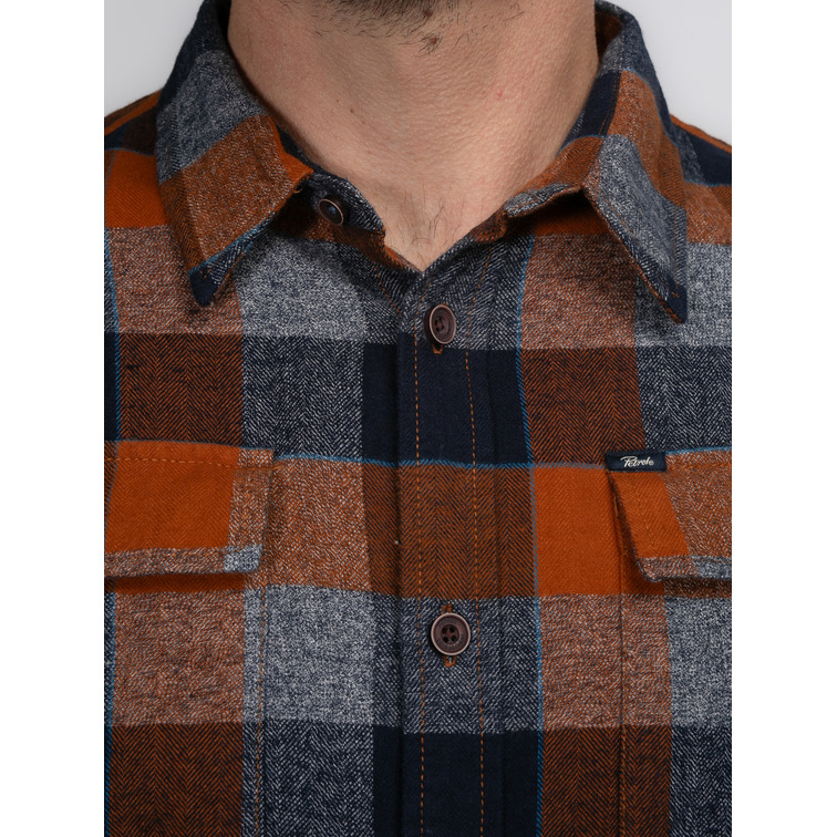 CAMISA HOMBRE  PETROL MEN SHIRT LONG SLEEVE CHECK