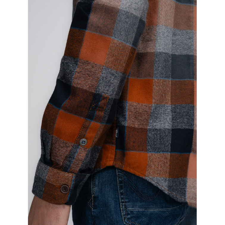 CAMISA HOMBRE  PETROL MEN SHIRT LONG SLEEVE CHECK