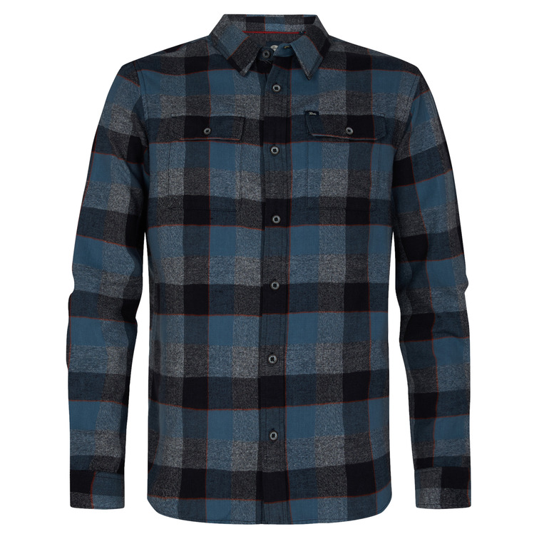 CAMISA HOMBRE  PETROL MEN SHIRT LONG SLEEVE CHECK