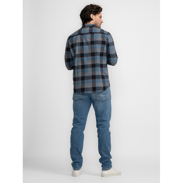 CAMISA HOMBRE  PETROL MEN SHIRT LONG SLEEVE CHECK