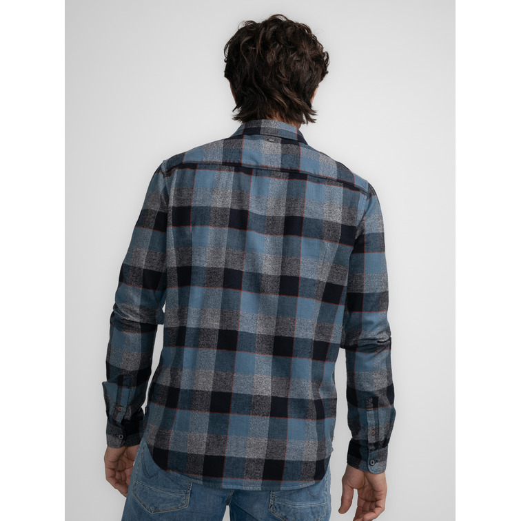 CAMISA HOMBRE  PETROL MEN SHIRT LONG SLEEVE CHECK