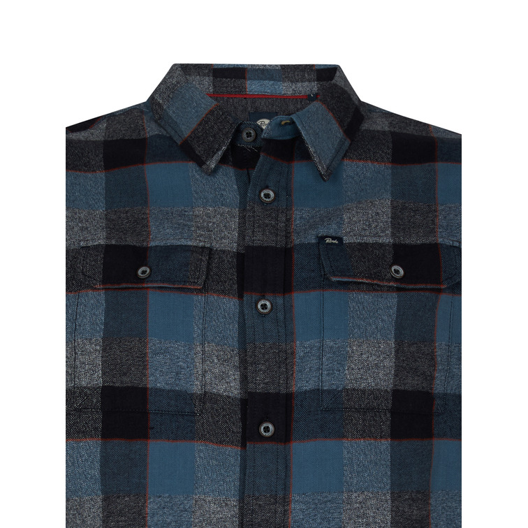 CAMISA HOMBRE  PETROL MEN SHIRT LONG SLEEVE CHECK