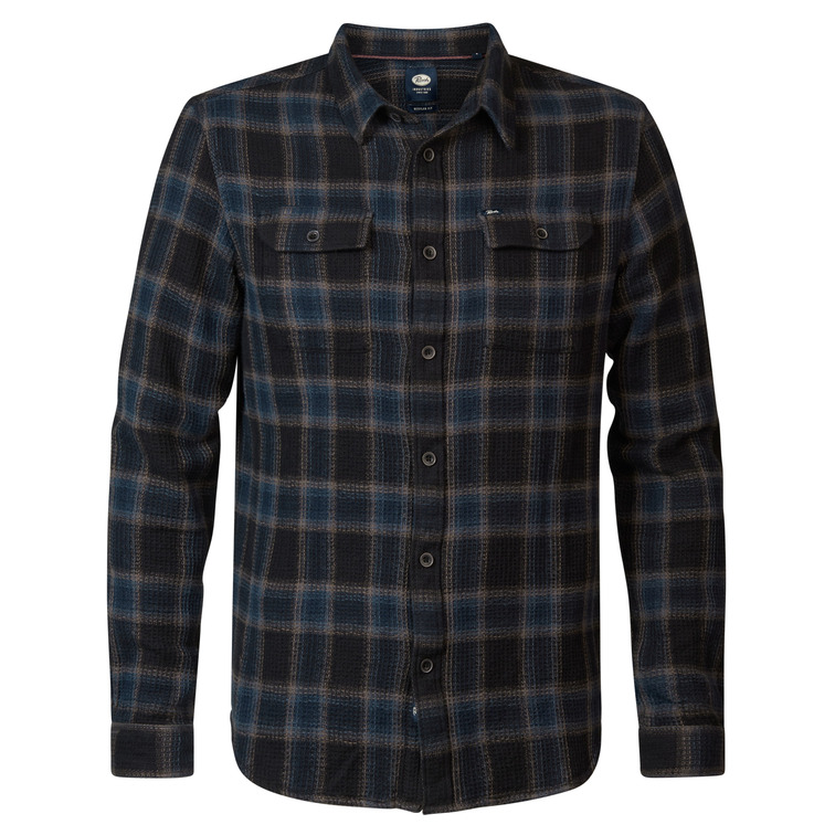 CAMISA HOMBRE PETROL INDUSTRIES ESTAMPADO CUADROS