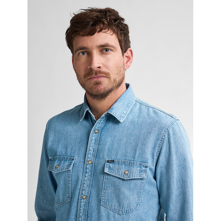 CAMISA HOMBRE  PETROL INDUSTRIES MEN SHIRT LONG SLEEVE DENIM