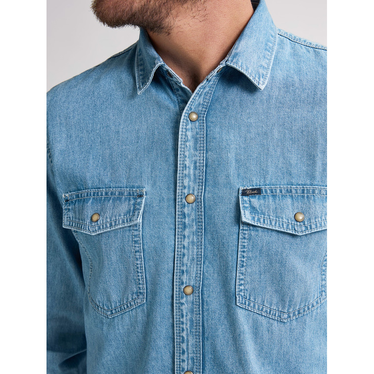 CAMISA HOMBRE  PETROL INDUSTRIES MEN SHIRT LONG SLEEVE DENIM