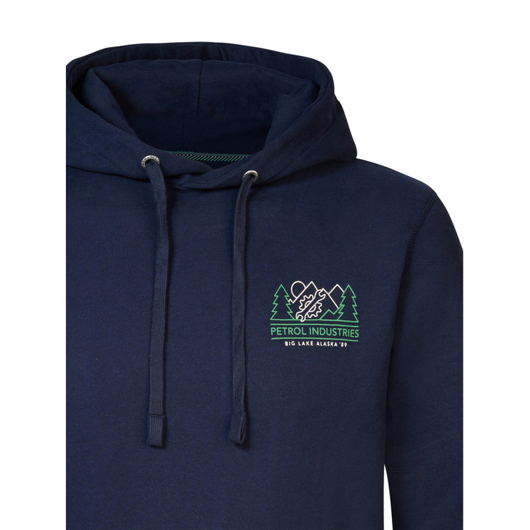 SUDADERA CON CAPUCHA HOMBRE PETROL INDUSTRIES ESTAMPADO ESPALDA