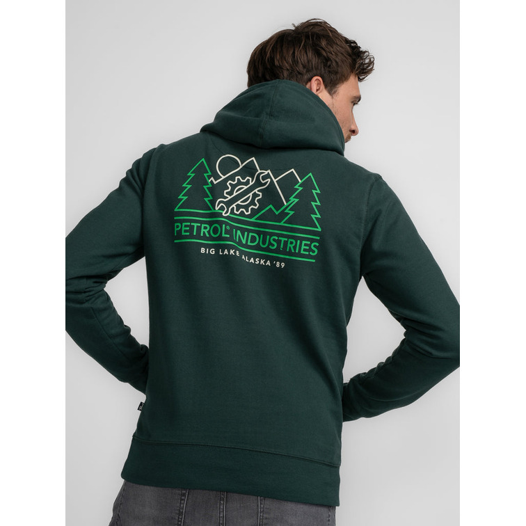 SUDADERA CON CAPUCHA HOMBRE PETROL INDUSTRIES ESTAMPADO ESPALDA