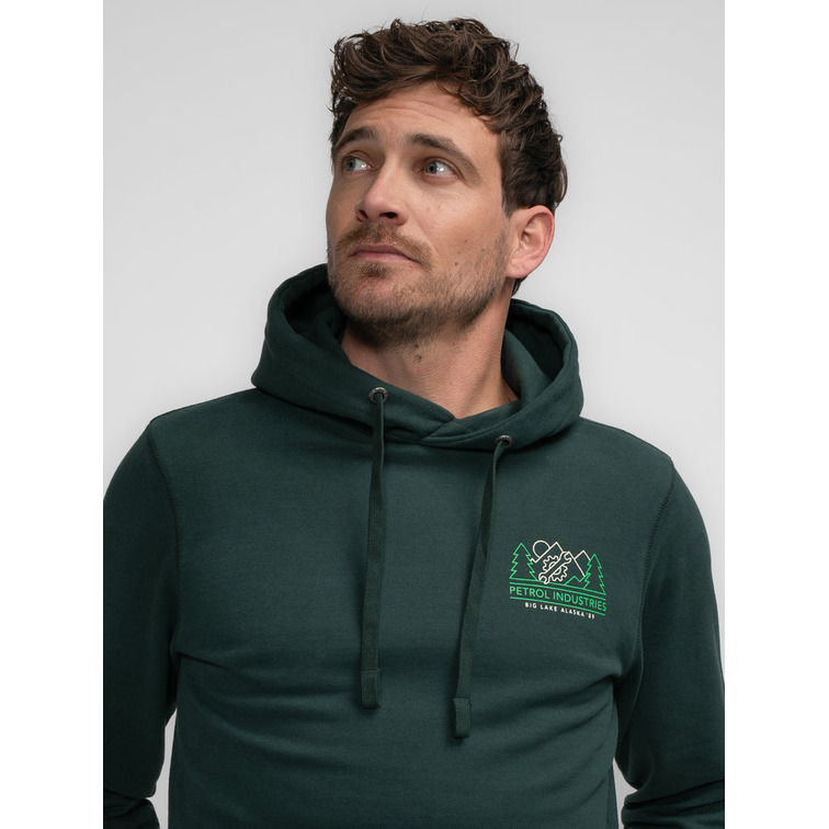 SUDADERA CON CAPUCHA HOMBRE PETROL INDUSTRIES ESTAMPADO ESPALDA