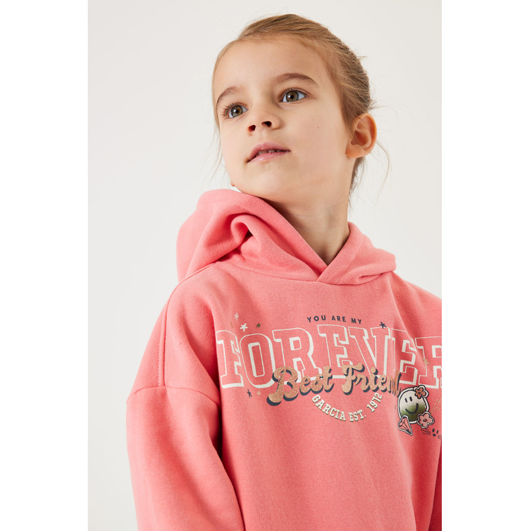 SUDADERA CON CAPUCHA NIÑA GARCIA JEANS ESTAMPADO EN PECHO